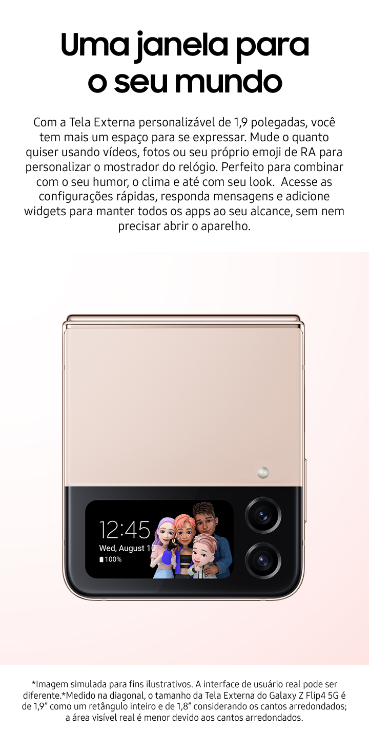 Celular SAMSUNG GALAXY Z FLIP4 256GB ROSE | Loja Online Claro